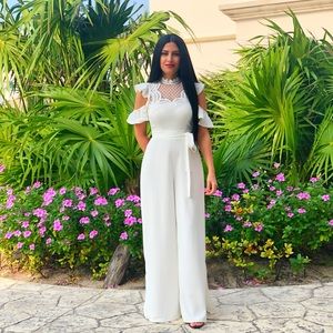 Cold shoulder jumpsuit